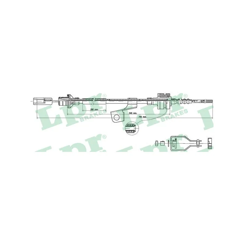 Tirette à câble, commande d'embrayage LPR C0369C