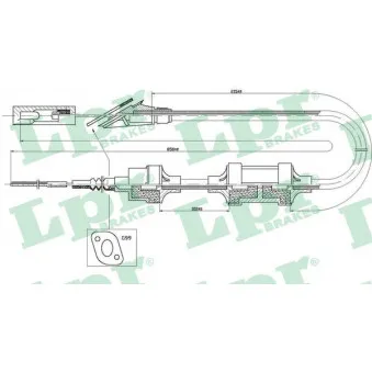 Tirette à câble, commande d'embrayage LPR C0407C