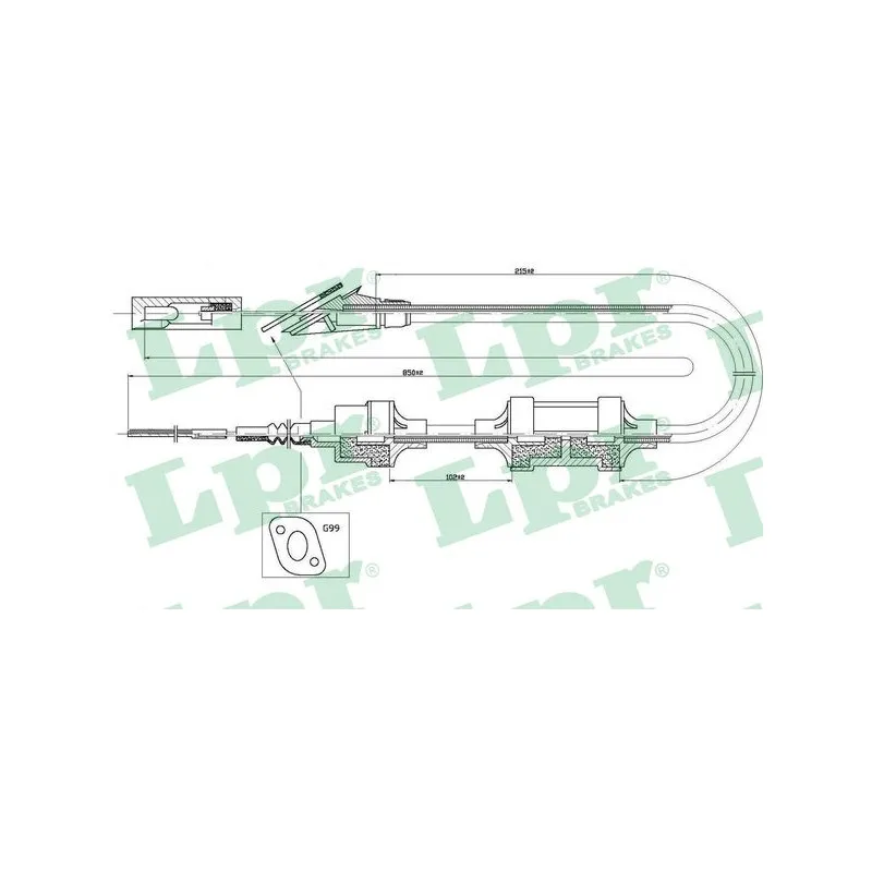 Tirette à câble, commande d'embrayage LPR C0407C