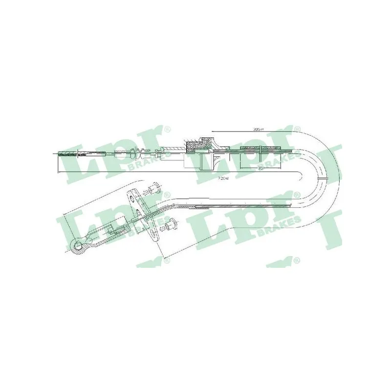 Tirette à câble, commande d'embrayage LPR C0409C