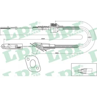 Tirette à câble, commande d'embrayage LPR C0417C
