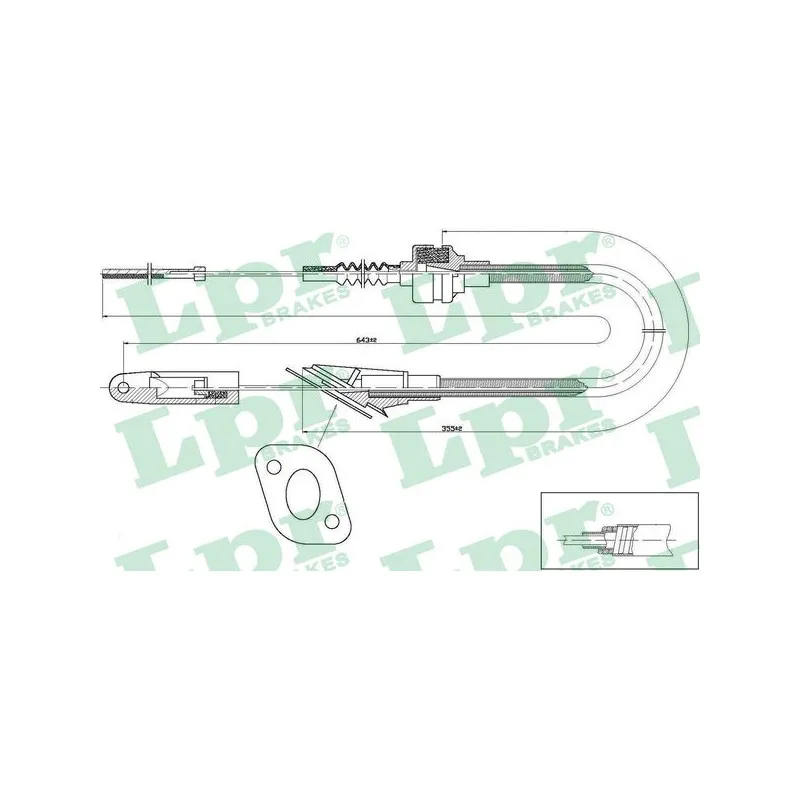 Tirette à câble, commande d'embrayage LPR C0417C
