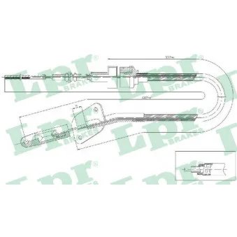 Tirette à câble, commande d'embrayage LPR C0463C