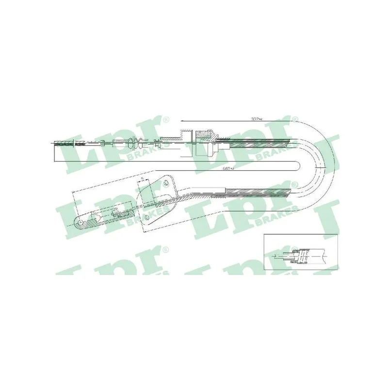 Tirette à câble, commande d'embrayage LPR C0463C