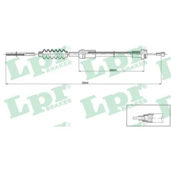 Tirette à câble, commande d'embrayage LPR C0477C
