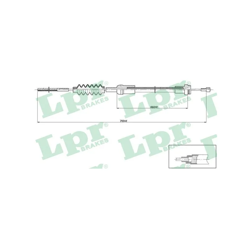 Tirette à câble, commande d'embrayage LPR C0477C