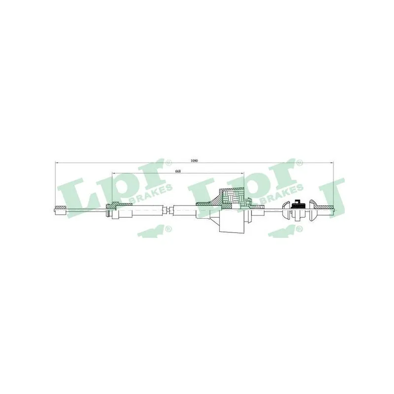 Tirette à câble, commande d'embrayage LPR C0480C