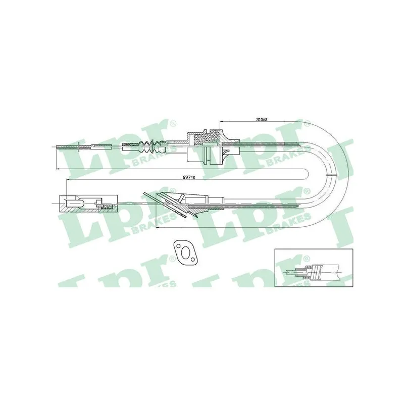 Tirette à câble, commande d'embrayage LPR C0493C