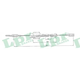 Tirette à câble, commande d'embrayage LPR C0518C