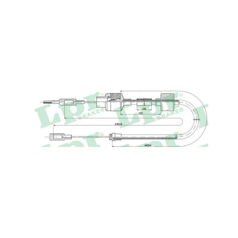 Tirette à câble, commande d'embrayage LPR C0522C