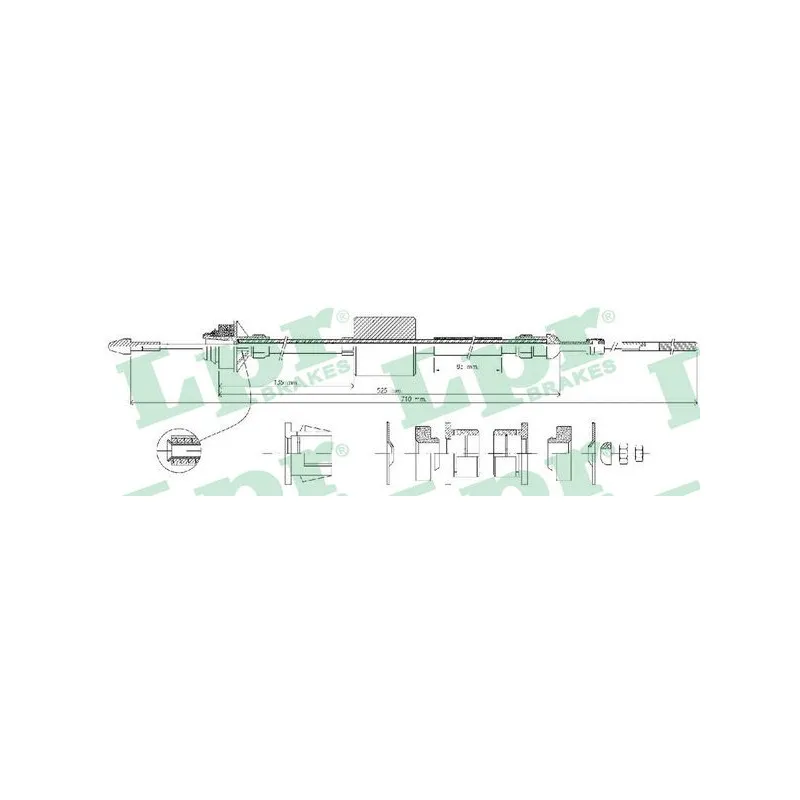 Tirette à câble, commande d'embrayage LPR C0527C