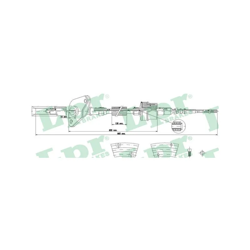 Tirette à câble, commande d'embrayage LPR C0565C