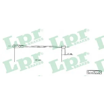Tirette à câble, frein de stationnement LPR C0578B