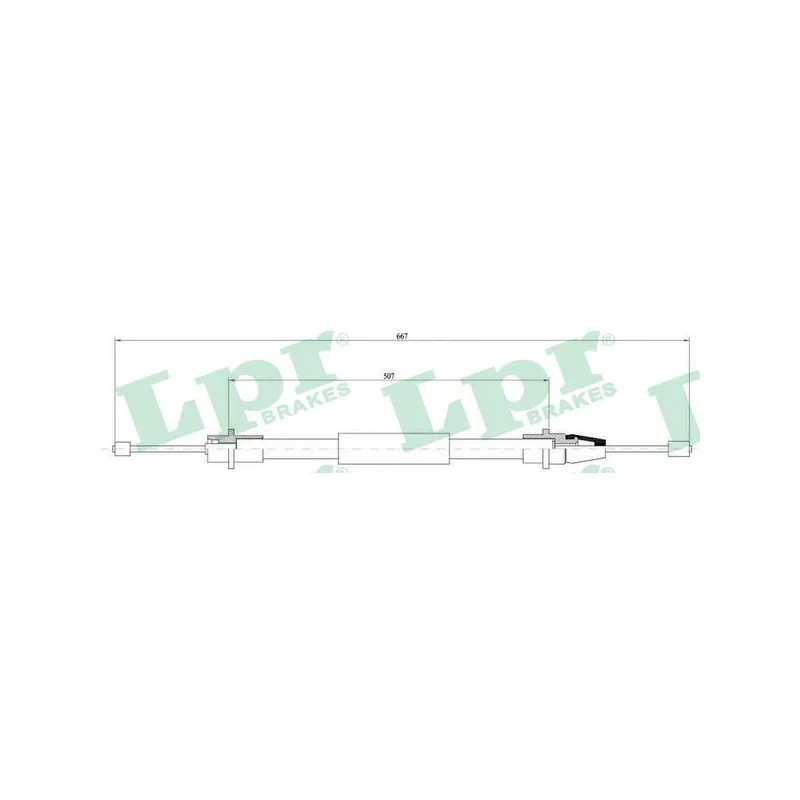 Tirette à câble, frein de stationnement LPR C0637B
