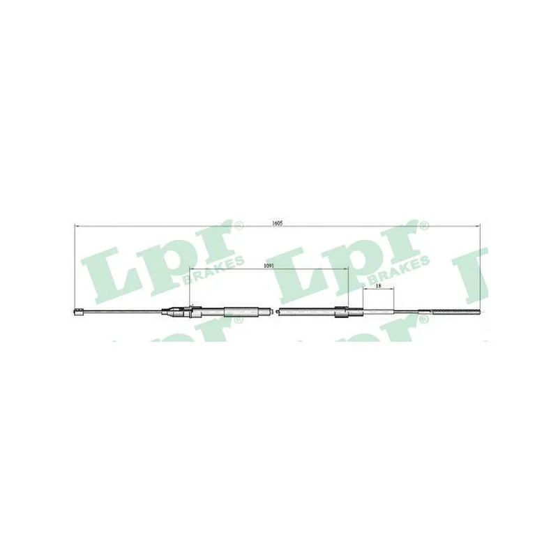 Tirette à câble, frein de stationnement LPR C0651B