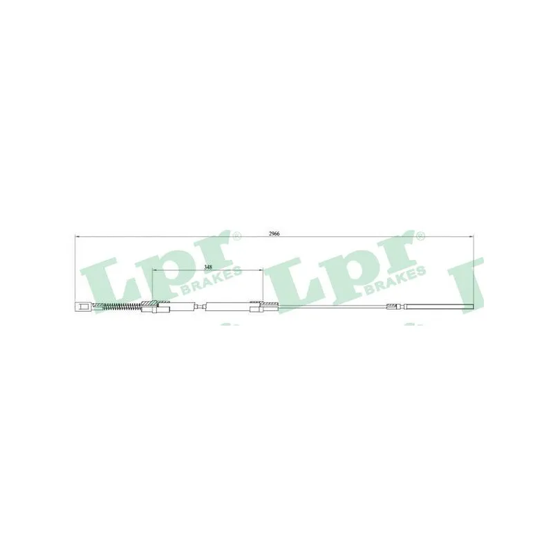 Tirette à câble, frein de stationnement LPR C0897B