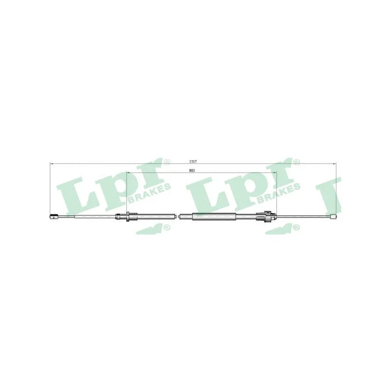 Tirette à câble, frein de stationnement LPR C0998B