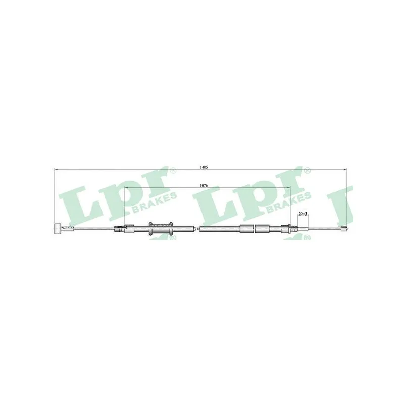 Tirette à câble, frein de stationnement LPR C1008B