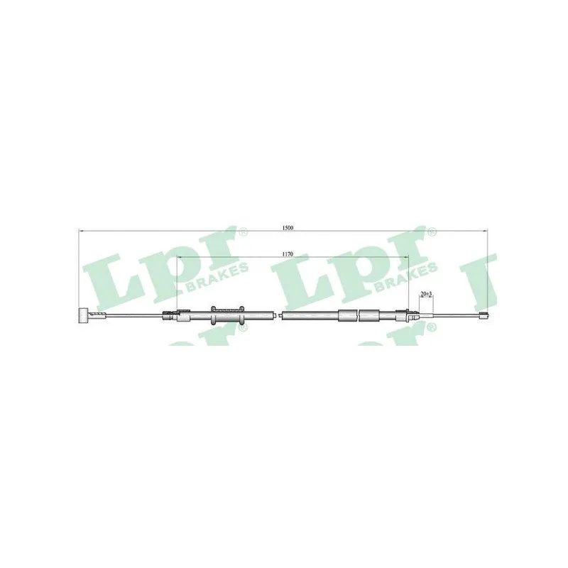 Tirette à câble, frein de stationnement LPR C1009B