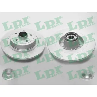 Jeu de 2 disques de frein arrière LPR R1046PRCA