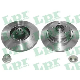 Jeu de 2 disques de frein arrière LPR R1048PCA