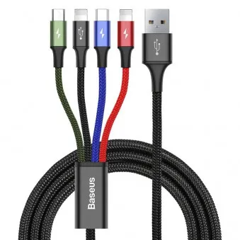 Cable USB 1x USB Type C, 2x Lightning, 1x Micro USB 120 cm AMIO BAS27848