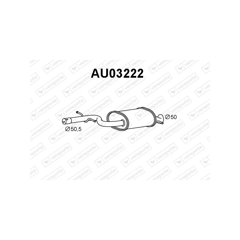 Silencieux avant VENEPORTE AU03222