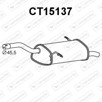 Silencieux arrière VENEPORTE CT15137
