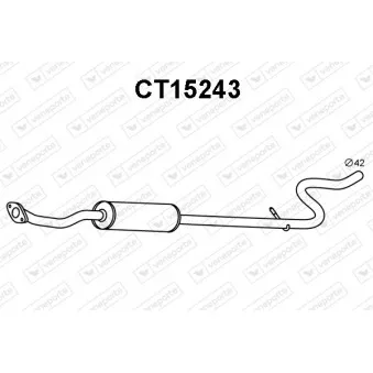 Silencieux avant VENEPORTE CT15243