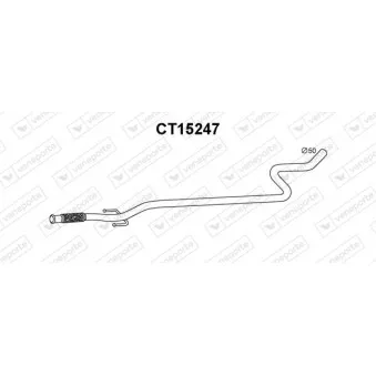 Tuyau d'échappement VENEPORTE CT15247