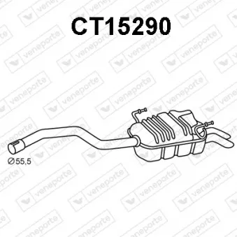 Silencieux arrière VENEPORTE CT15290