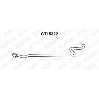 Tuyau d'échappement VENEPORTE CT15322