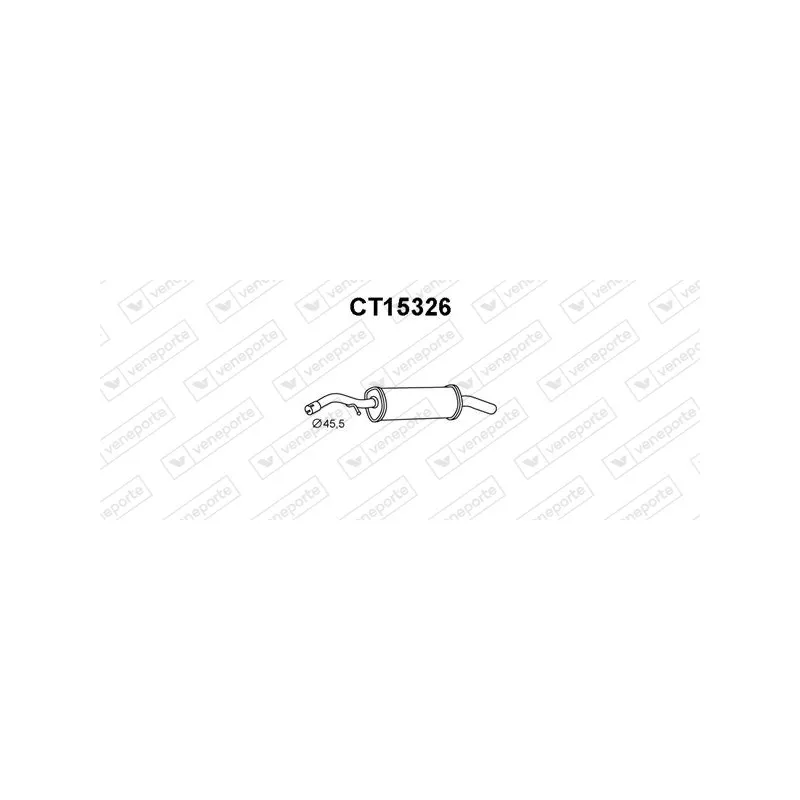 Silencieux arrière VENEPORTE CT15326