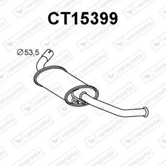 Silencieux arrière VENEPORTE CT15399