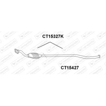 Tube de réparation, catalyseur VENEPORTE CT15427