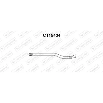 Tuyau d'échappement VENEPORTE CT15434