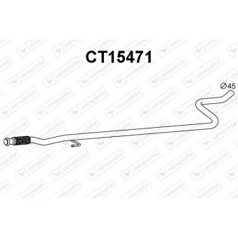 Tuyau d'échappement VENEPORTE CT15471