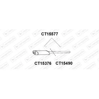 Tuyau d'échappement VENEPORTE CT15490