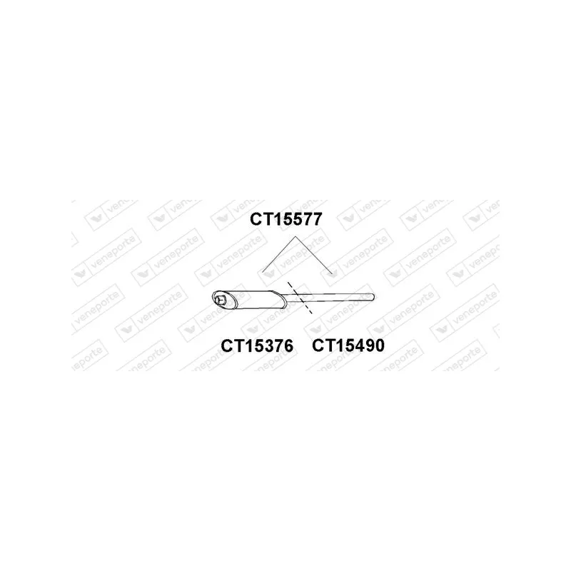 Tuyau d'échappement VENEPORTE CT15490