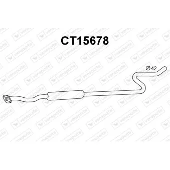 Tuyau d'échappement VENEPORTE CT15678