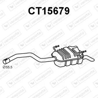 Silencieux arrière VENEPORTE CT15679