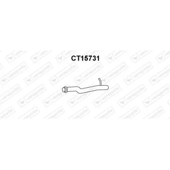 Tuyau d'échappement VENEPORTE CT15731