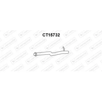 Tuyau d'échappement VENEPORTE CT15732