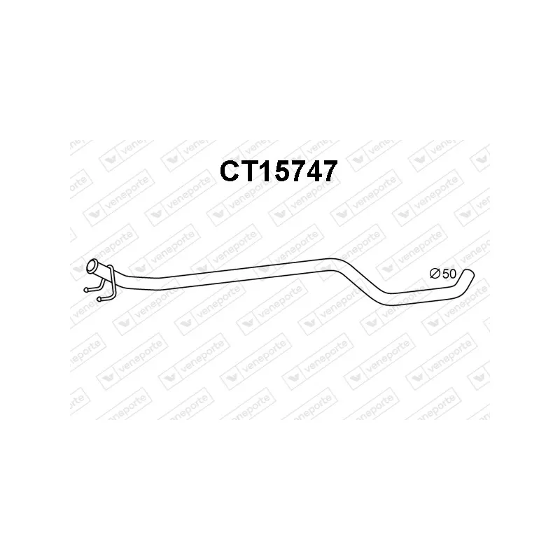 Tuyau d'échappement VENEPORTE CT15747