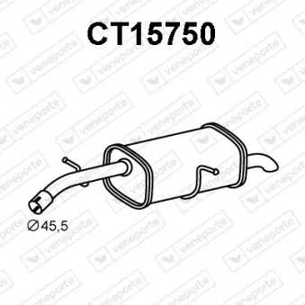 Silencieux arrière VENEPORTE CT15750