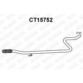 Tuyau d'échappement VENEPORTE CT15752