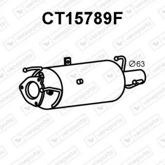 Filtre à particules / à suie, échappement VENEPORTE CT15789F