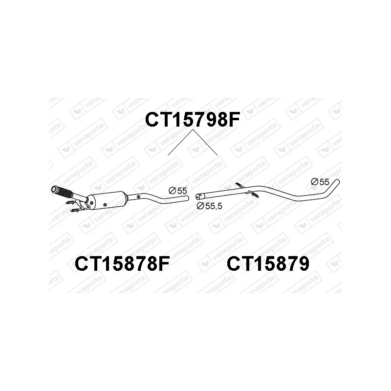 Filtre à particules / à suie, échappement VENEPORTE CT15798F