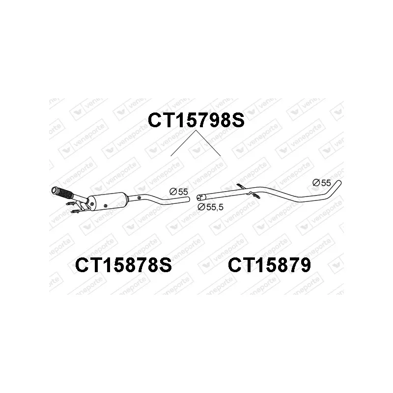 Filtre à particules / à suie, échappement VENEPORTE CT15798S