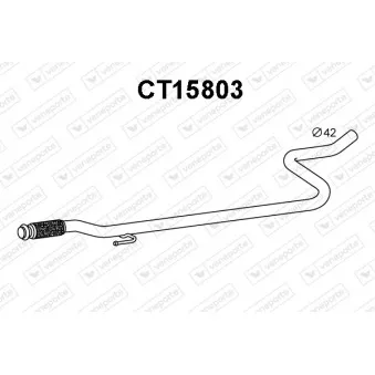 Tuyau d'échappement VENEPORTE CT15803
